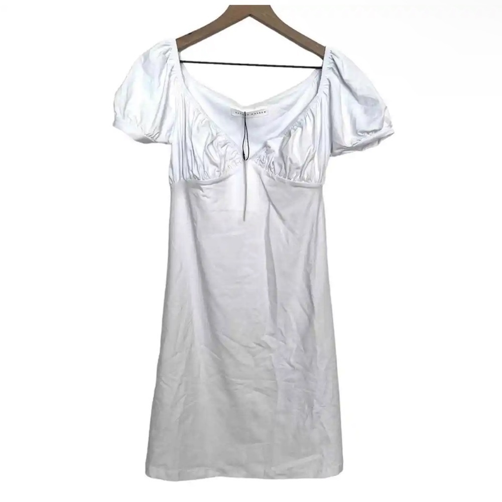 Susana Monaco Medium White Puff Sleeve Mini Dress Retail 178 NWT